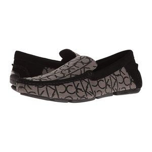 Mens Calvin Klein Logo Loafers Slip on Dress Shoes